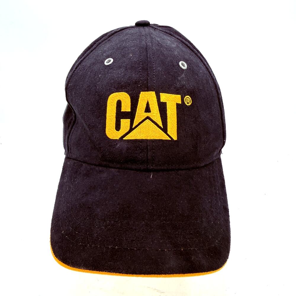 CAT Caterpillar Men's Black Suede Like Baseball Hat